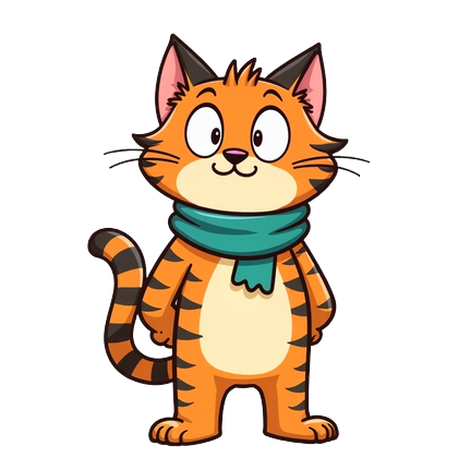 Chester, an orange tabby in a teal scarf